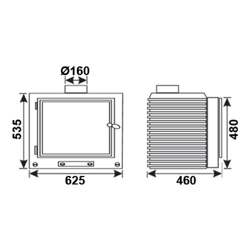 Каминная топка Tarnava Universal Varius 14 кВт_1 Каминная топка Tarnava Universal Varius 14 кВт_1