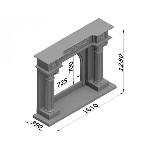 Каминная облицовка Glivi Аликанте_1 Каминная облицовка Glivi Аликанте_1