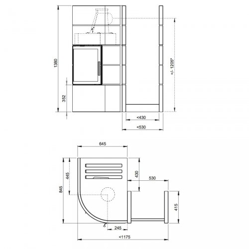 Печь-камин Amsterdam угловой_2 Печь-камин Amsterdam угловой_2