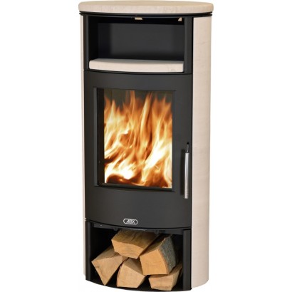 Печь-камин Island 7 Аква с теплообменником, мокка крем_0 Печь-камин Island 7 Аква с теплообменником, мокка крем_0