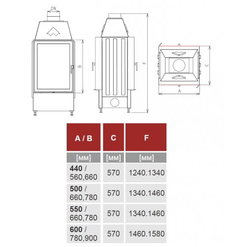 Каминная топка Kobok Vertical O 550_1 Каминная топка Kobok Vertical O 550_1