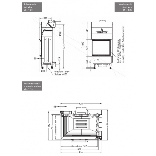 Каминная топка Spartherm Varia 2LR 55h 4S_2 Каминная топка Spartherm Varia 2LR 55h 4S_2