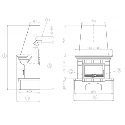 Каминная облицовка ABX Oxford klasik (цоколь песчаник, балка песчаник)_1 Каминная облицовка ABX Oxford klasik (цоколь песчаник, балка песчаник)_1