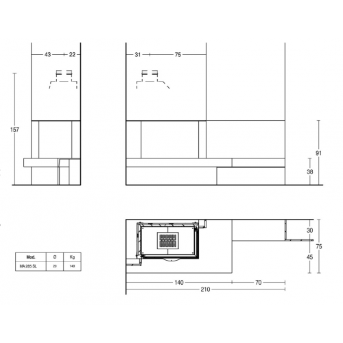 Каминная облицовка Piazzetta Bristol_1 Каминная облицовка Piazzetta Bristol_1
