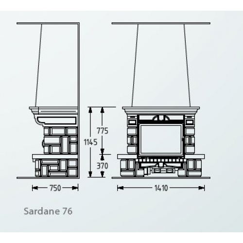 Каминная облицовка Supra Sardane 76_1 Каминная облицовка Supra Sardane 76_1