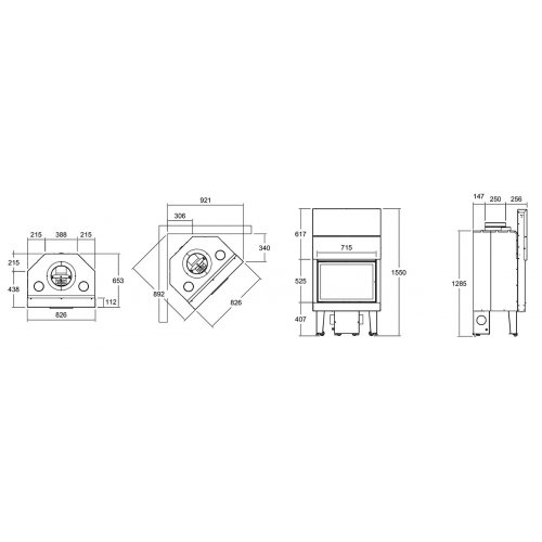 Каминная топка Moretti Camini MOR73065AG_2 Каминная топка Moretti Camini MOR73065AG_2