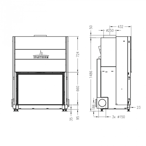 Каминная топка Spartherm Arte Xh 3S_2 Каминная топка Spartherm Arte Xh 3S_2
