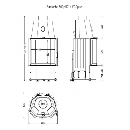 Каминная топка Hark Radiante 600/57 K ECOplus_1 Каминная топка Hark Radiante 600/57 K ECOplus_1