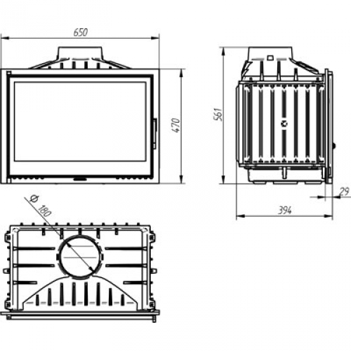 Каминная топка Ferlux C-17 с шибером_2 Каминная топка Ferlux C-17 с шибером_2