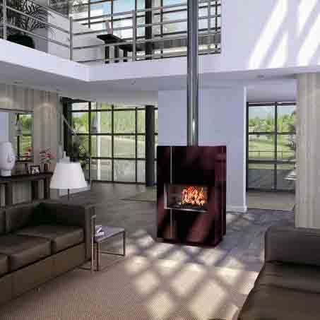 Печь-камин XS02 Chocolat, шоколад (Axis)_0 Печь-камин XS02 Chocolat, шоколад (Axis)_0