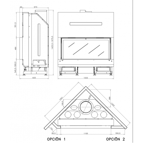 Каминная топка Rocal Gfn-505_2 Каминная топка Rocal Gfn-505_2