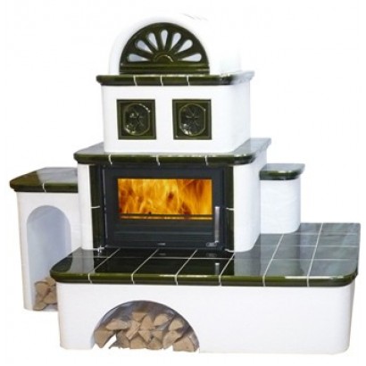 Кафельная печь Oxford зеленая L_0 Кафельная печь Oxford зеленая L_0