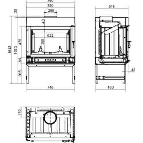 Каминная топка Richard Le Droff FA 803 L_1 Каминная топка Richard Le Droff FA 803 L_1