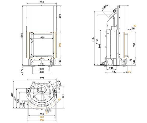 Brunner Kompakt-kamin 57/55 rund h_1 Brunner Kompakt-kamin 57/55 rund h_1