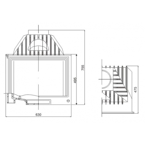 Каминная топка Tarnava Professional Max Nova 18 кВт_1 Каминная топка Tarnava Professional Max Nova 18 кВт_1