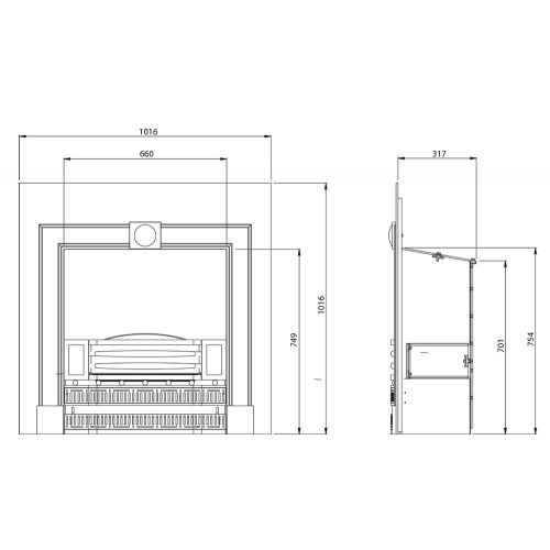 Каминная топка Stovax Kensington_3 Каминная топка Stovax Kensington_3