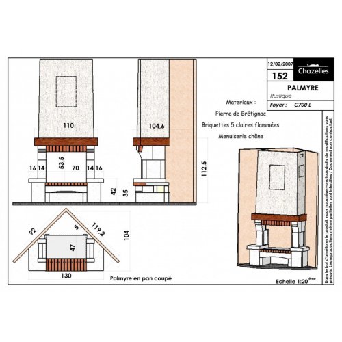 Каминная облицовка Chazelles Palmyre_1 Каминная облицовка Chazelles Palmyre_1