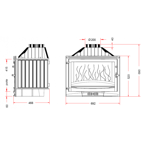 Каминная топка Invicta Selenic 700 (Селеник 700)_1 Каминная топка Invicta Selenic 700 (Селеник 700)_1