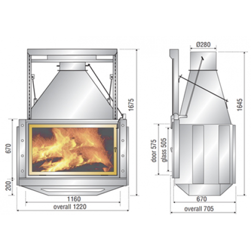 Каминная топка Seguin Horizon 100см_2 Каминная топка Seguin Horizon 100см_2