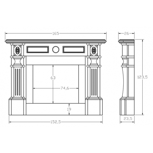 Портал для камина Carmona CM-63_1 Портал для камина Carmona CM-63_1