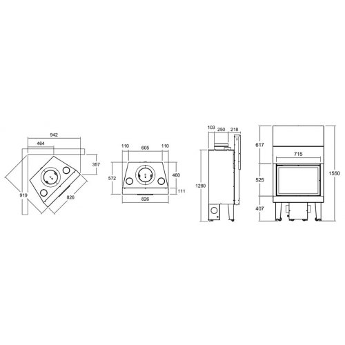 Каминная топка Moretti Camini MOR73055AG_3 Каминная топка Moretti Camini MOR73055AG_3