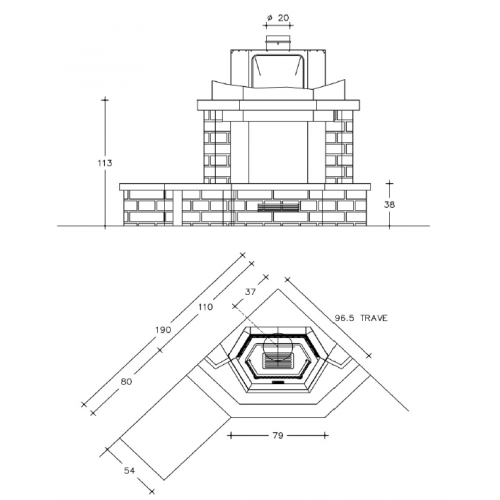 Каминная облицовка Piazzetta Bassano_1 Каминная облицовка Piazzetta Bassano_1