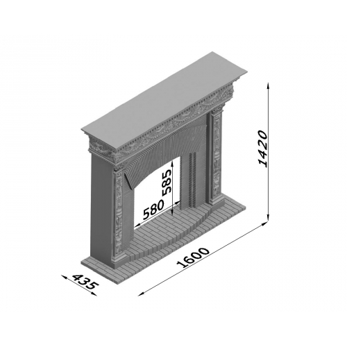 Каминная облицовка Glivi Фенди_2 Каминная облицовка Glivi Фенди_2