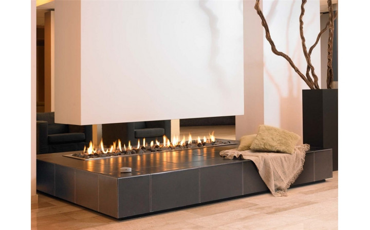 Парящая перегородка с биокамином