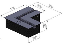 Топливный блок биокамина Autofire Секция угловая MA-50 Autofire Секция угловая MA-50