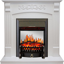 Каминокомплект Royal Flame Sorrento с очагом Fobos FX M Black белый дуб Royal Flame Sorrento с очагом Fobos FX M Black белый дуб