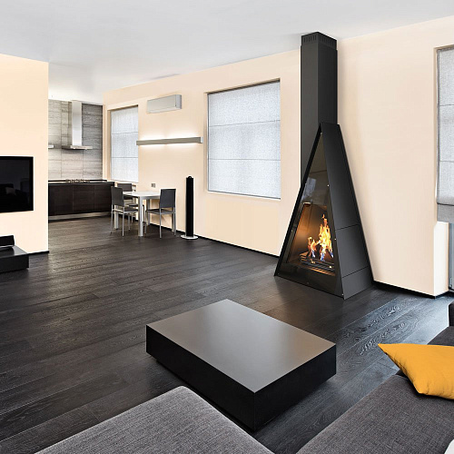 Камин Breda, фронтальный, верт.труба слева, чёрный (Traforart)_0 Камин Breda, фронтальный, верт.труба слева, чёрный (Traforart)_0