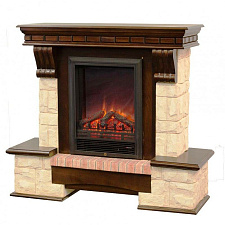 Электрический каминокомплект RealFlame Castelrotto DN очаг Eugene темный орех RealFlame Castelrotto DN очаг Eugene темный орех