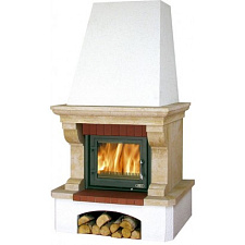 Камин Glasgow Klasik белый цоколь, балка песчаник Камин Glasgow Klasik белый цоколь, балка песчаник