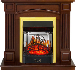 Каминокомплект Royal Flame Boston с очагом Majestic FX M Brass темный дуб Royal Flame Boston с очагом Majestic FX M Brass темный дуб