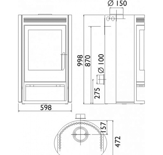 Печь-камин Arktis 6 мокка крем_1 Печь-камин Arktis 6 мокка крем_1