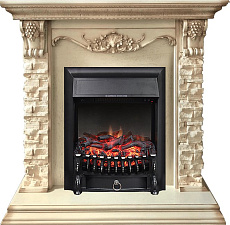 Каминокомплект Royal Flame Adriana с очагом Fobos FX Black слоновая кость Royal Flame Adriana с очагом Fobos FX Black слоновая кость