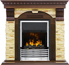Каминокомплект Dimplex Dublin очаг Flagstaff темный дуб/сланец Dimplex Dublin очаг Flagstaff темный дуб/сланец