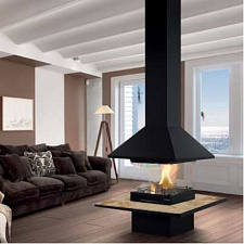 Камин Vulcano, без стекла, керамика, черный (Traforart) Камин Vulcano, без стекла, керамика, черный (Traforart)