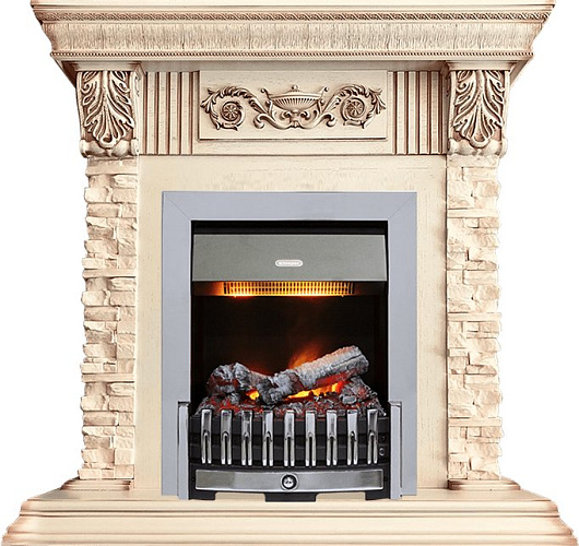 Dimplex Luxemburg очаг Danville Chrome FB2 сланец/темный дуб (каменный)_1 Dimplex Luxemburg очаг Danville Chrome FB2 сланец/темный дуб (каменный)_1