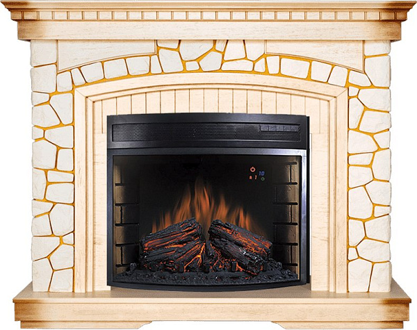 Royal Flame Glasgow очаг Dioramic 28 LED FX слоновая кость с патиной_0 Royal Flame Glasgow очаг Dioramic 28 LED FX слоновая кость с патиной_0