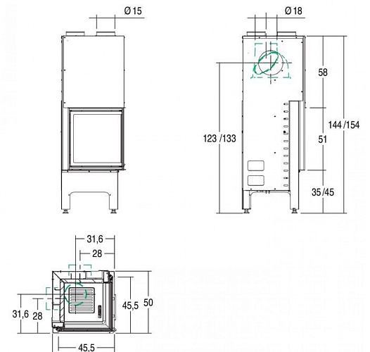 Каминная топка Piazzetta 510 sl_1 Каминная топка Piazzetta 510 sl_1