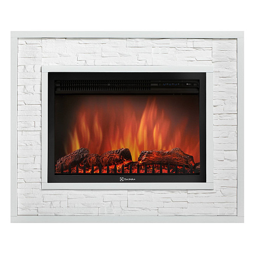 Каминокомплект:ОчагElectrolux EFP/P-3020LS с порталом Loft 30 камень белый, белая эмаль_1 Каминокомплект:ОчагElectrolux EFP/P-3020LS с порталом Loft 30 камень белый, белая эмаль_1