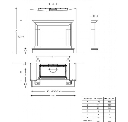 Камин Piazzetta alghero_1 Камин Piazzetta alghero_1