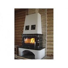 Кафельная печь Laponie 7 с теплообменником, зеленая Кафельная печь Laponie 7 с теплообменником, зеленая