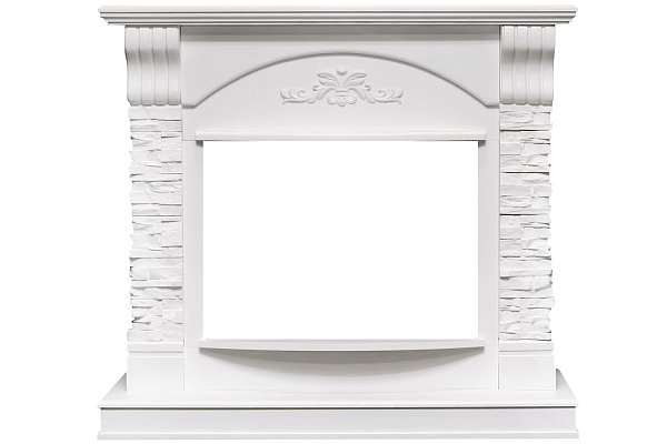 Royal Flame Prague с очагом Dioramic 25 LED FX белый /сланец белый_1 Royal Flame Prague с очагом Dioramic 25 LED FX белый /сланец белый_1