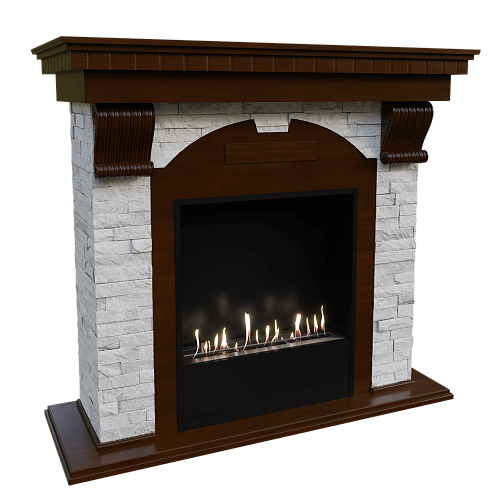 Firezo Dublin Темный дуб, Сланец белый_0 Firezo Dublin Темный дуб, Сланец белый_0