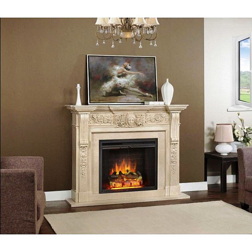 RealFlame Louis очаг Leeds 33 SD белый фронтальный_1 RealFlame Louis очаг Leeds 33 SD белый фронтальный_1