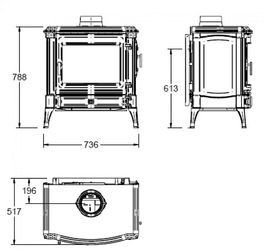 Чугунная печь STANFORD 12, графит (Efel/Nestor Martin)_1 Чугунная печь STANFORD 12, графит (Efel/Nestor Martin)_1