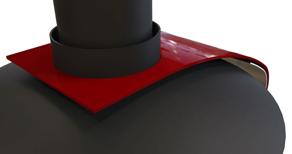 Камин Fanny, подвесной, с декор.элементом, черный (Traforart)_1 Камин Fanny, подвесной, с декор.элементом, черный (Traforart)_1