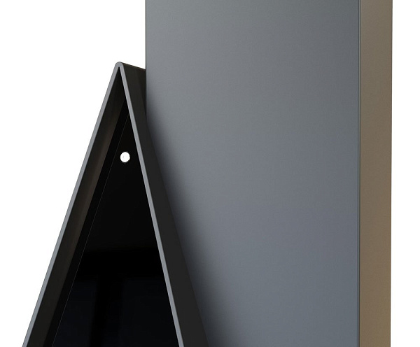 Камин Breda, фронтальный, верт.труба справа, чёрный, RAL (Traforart)_2 Камин Breda, фронтальный, верт.труба справа, чёрный, RAL (Traforart)_2